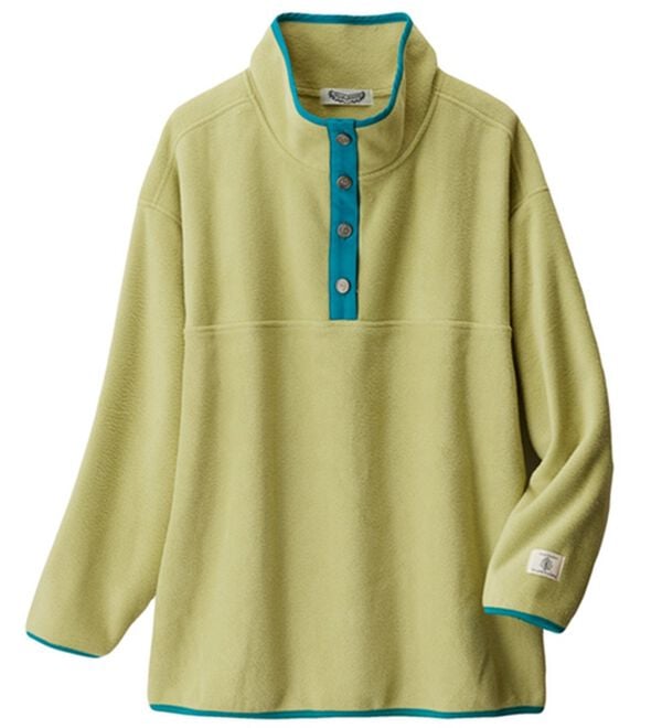 ルフラン（ルフラン）の「ボタン使いのフリースプルオーバー（カットソー）」｜ライム