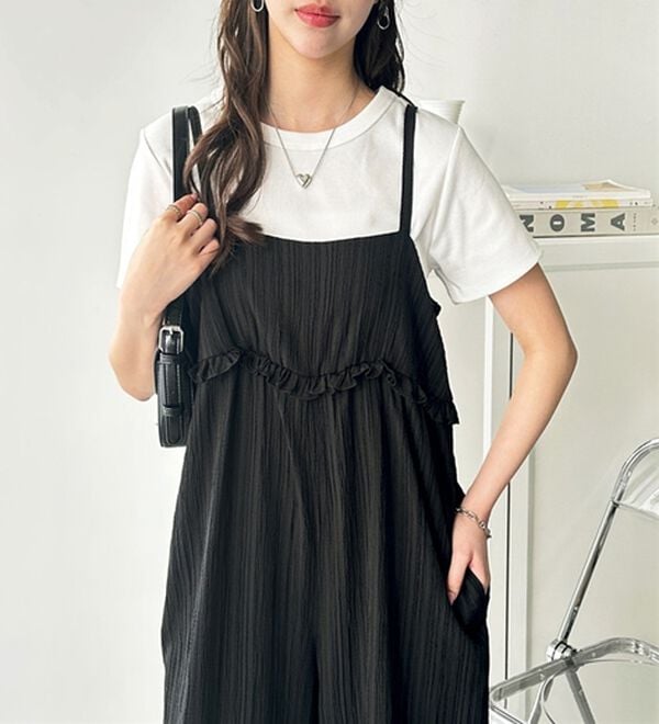 GeeRA（ジーラ）の「フリルデザインサロペット（オールインワン）」｜詳細画像