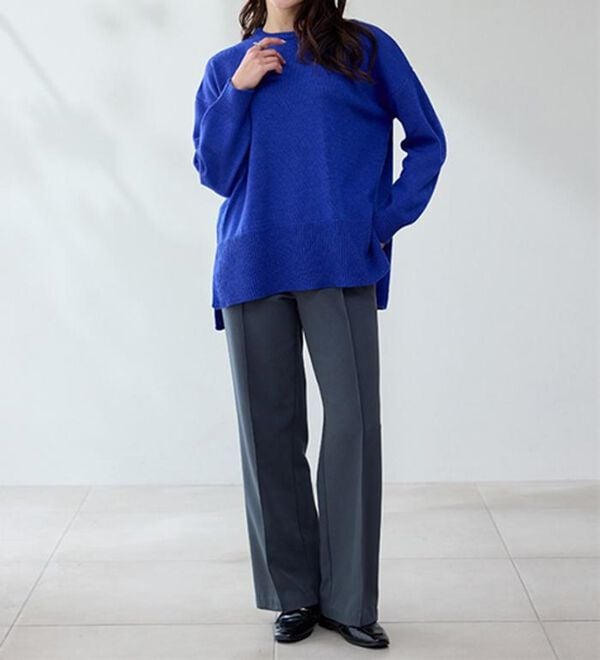 RANAN（ラナン）の「裏起毛美脚シルエットピンタックワイドパンツ（フルレングスパンツ）」｜詳細画像