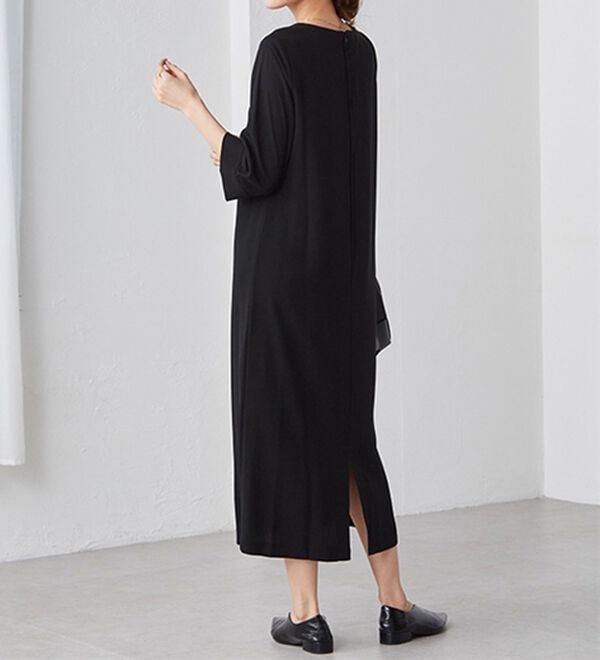 RANAN（ラナン）の「洗える！シンプルロングワンピース（ブラックフォーマル（喪服・礼服））」｜詳細画像