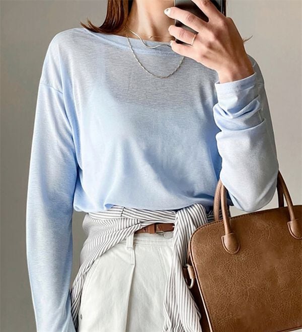 GeeRA（ジーラ）の「着回し自在！スラブシアートップス（カットソー）」｜詳細画像