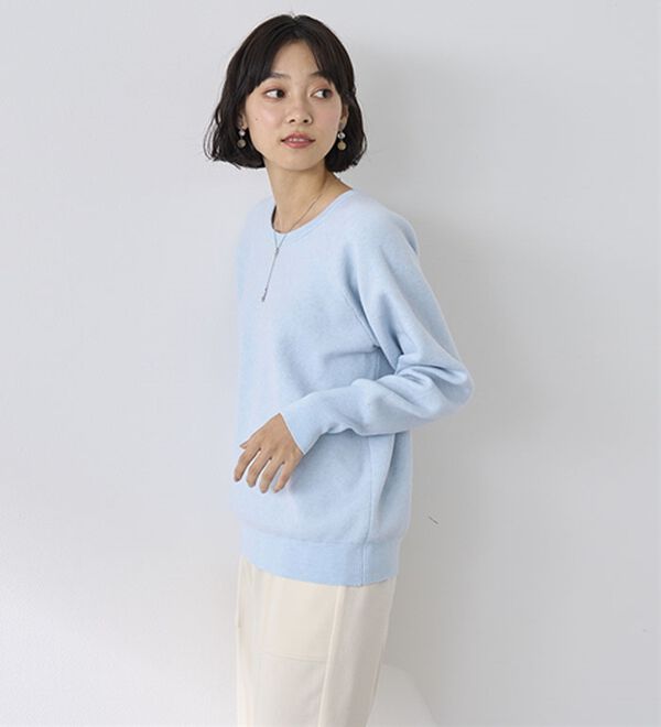 BELLUNA（ベルーナ）の「トレーナー感覚！きれいめカジュアルさんのためのニットトレーナー（ニット・セーター）」｜詳細画像