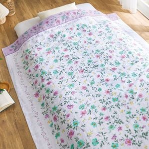 「今治産ガーゼ＆パイル二重織タオルケット（肌掛布団・タオルケット）」｜パープル