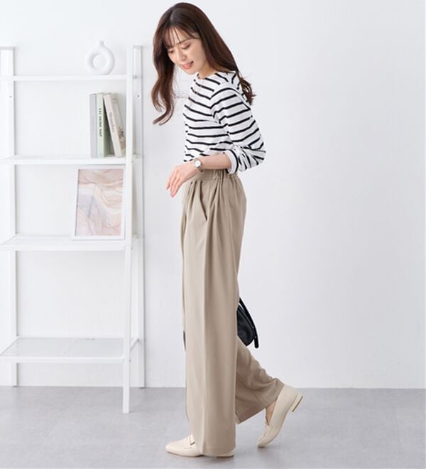 alotta（アロッタ）の「ぐーんと伸びる！ラクして美脚ワイドパンツ（ワイドパンツ・ガウチョ）」｜詳細画像