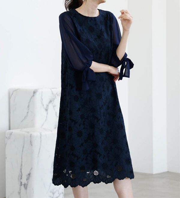 RANAN（ラナン）の「袖デザインレースワンピース（その他ワンピース）」｜詳細画像