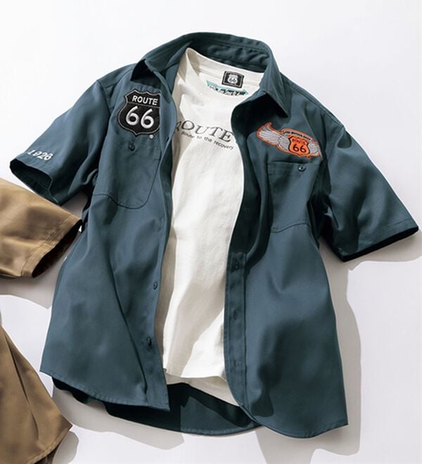 「＜ルート６６＞シャツアンサンブル（メンズシャツ）」｜チャコール