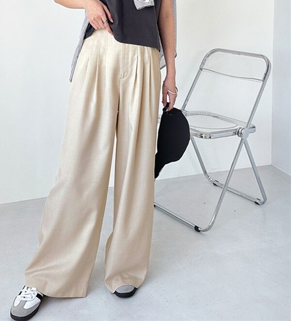 GeeRA（ジーラ）の「３タックワイドパンツ（フルレングスパンツ）」｜詳細画像