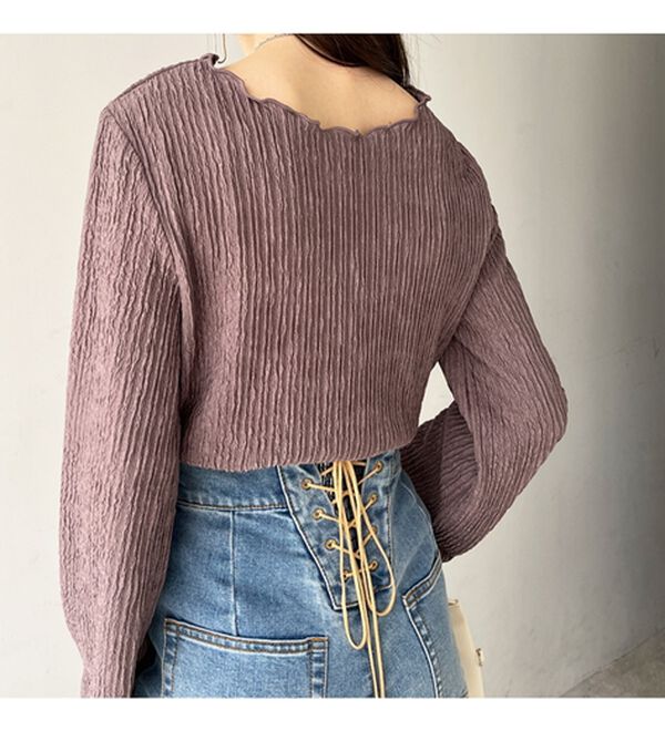 GeeRA（ジーラ）の「前後２ｗａｙフレアスリーブカットソー（カットソー）」｜詳細画像