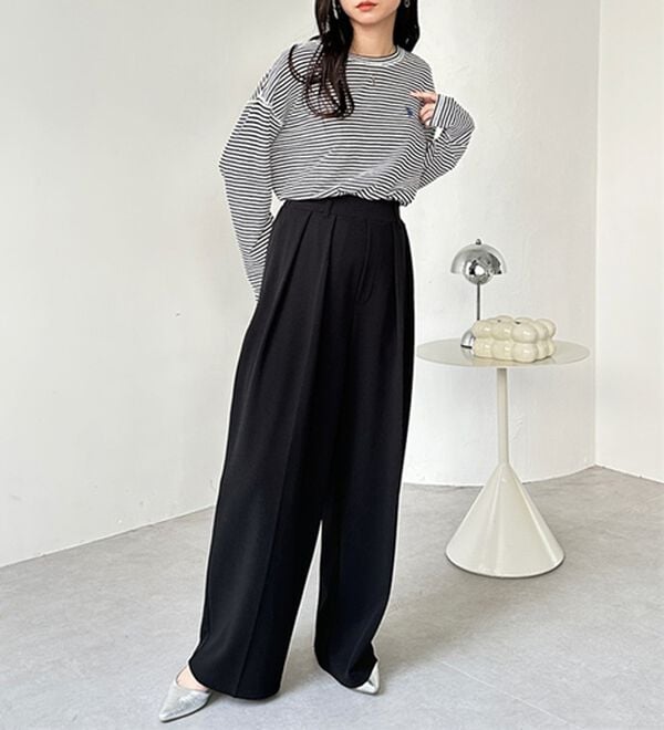 GeeRA（ジーラ）の「インタックスラックスワイドパンツ（フルレングスパンツ）」｜詳細画像