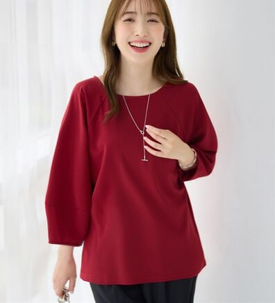 alotta（アロッタ）の「【接触冷感】さらっと上品ランタンスリーブカットソー（カットソー）」
