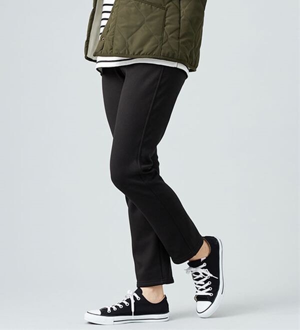 BELLUNA（ベルーナ）の「あったか裏起毛！ホカロンパンツ（フルレングスパンツ）」｜黒