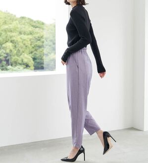RANAN（ラナン）の「ウエストベルトコクーンパンツ（フルレングスパンツ）」｜パープル
