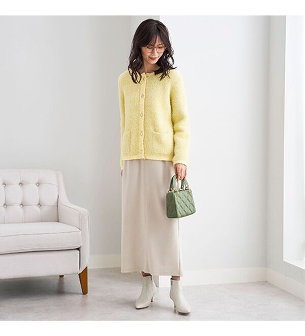 BELLUNA（ベルーナ）の「シャギーニット素材編地使いカーディガン（ニットカーディガン）」｜詳細画像