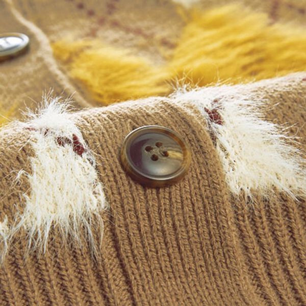 BELLUNA（ベルーナ）の「ふんわりアーガイル柄カーディガン（ニットカーディガン）」｜詳細画像