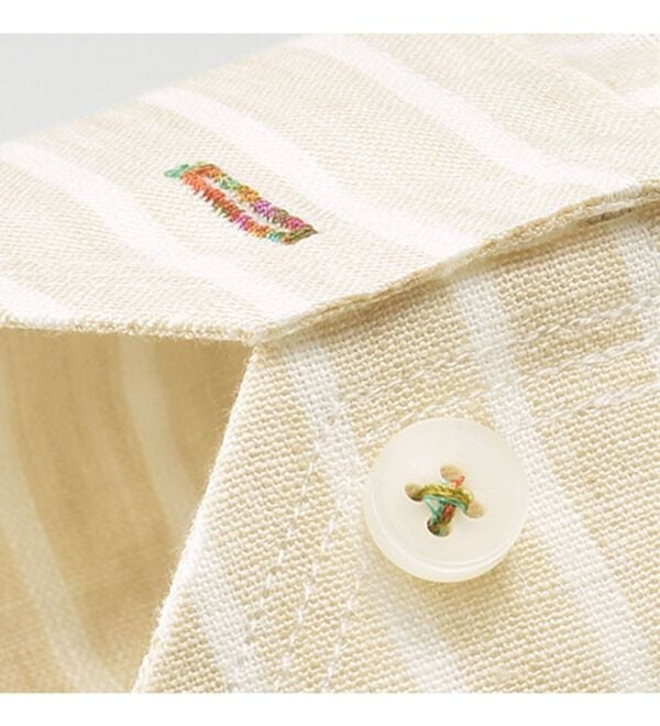 「きちんと見えるフレンチリネン１００％シャツ（メンズシャツ）」｜詳細画像