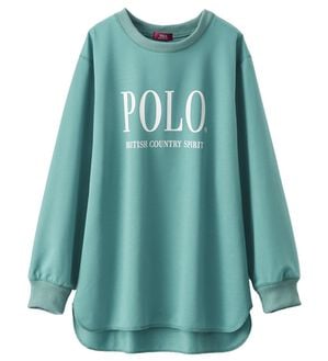 BELLUNA（ベルーナ）の「【ＰＯＬＯ　ＢＣＳ】ミニ裏毛素材デザイントップス（カットソー）」｜ブルーグリーン