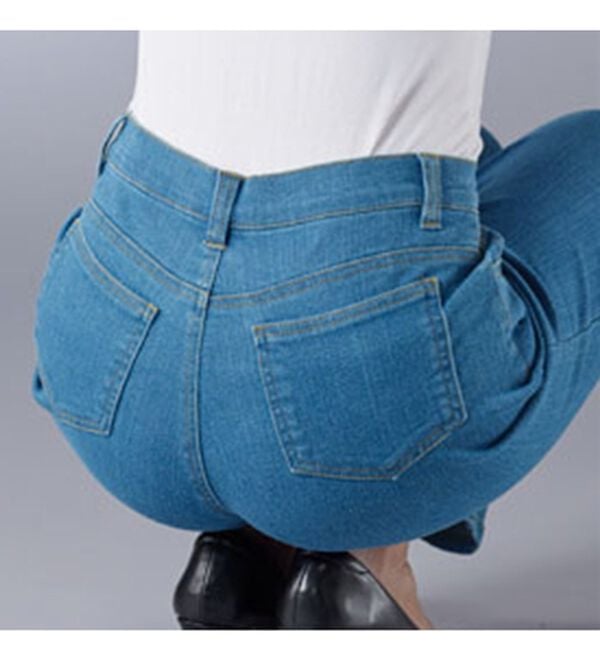 BELLUNA（ベルーナ）の「ぐんぐん伸びるカラーワイドデニム（ワイドパンツ・ガウチョ）」｜詳細画像