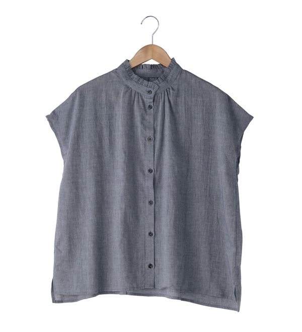 BELLUNA（ベルーナ）の「衿フリル使いフレンチスリーブブラウス（ブラウス）」｜詳細画像