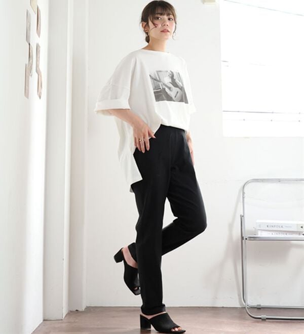 A HAPPY MARILYN（アハッピーマリリン）の「【Ｍ～８Ｌ】【接触冷感】ストレッチ美脚レギンスパンツ（フルレングスパンツ）」｜詳細画像