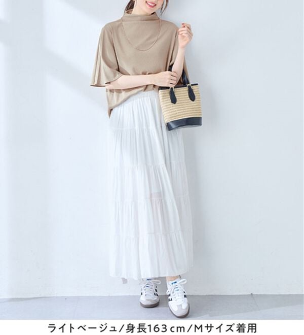 alotta（アロッタ）の「上品フレアー袖リブＴシャツ（カットソー）」｜詳細画像