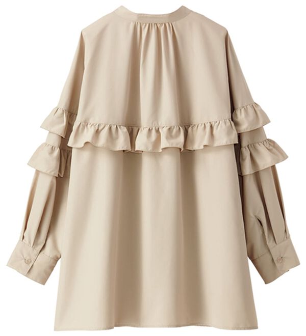 BELLUNA（ベルーナ）の「シャカ伸び！はっ水ティアードフリルブラウス（ブラウス）」｜詳細画像