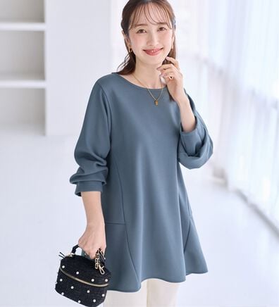 alotta（アロッタ）の「大人上品Ａラインシルエット裏起毛ブラウスチュニック（チュニック）」