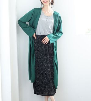 A HAPPY MARILYN（アハッピーマリリン）の「【Ｍ～８Ｌ】サイズ追加！！ＵＶカット 長袖 トッパー カーディガン（ニットカーディガン）」｜詳細画像