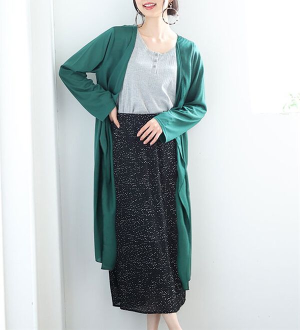 A HAPPY MARILYN（アハッピーマリリン）の「【Ｍ～８Ｌ】サイズ追加！！ＵＶカット 長袖 トッパー カーディガン（ニットカーディガン）」｜詳細画像