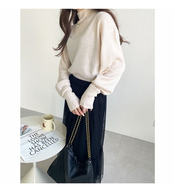 GeeRA（ジーラ）の「ボリュームスリーブハイネックニット（ニット・セーター）」｜詳細画像