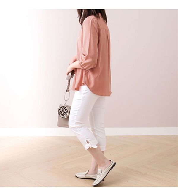 BELLUNA（ベルーナ）の「ひんやり涼感レーヨンドビー素材ブラウス（ブラウス）」｜詳細画像