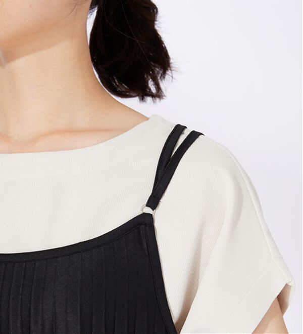 BELLUNA（ベルーナ）の「バックリボン使いプリーツキャミワンピース（その他ワンピース）」｜詳細画像