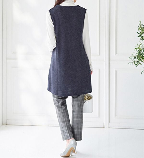 BELLUNA（ベルーナ）の「杢調素材ポケットデザインジャンパードレス（ジャンパースカート）」｜詳細画像