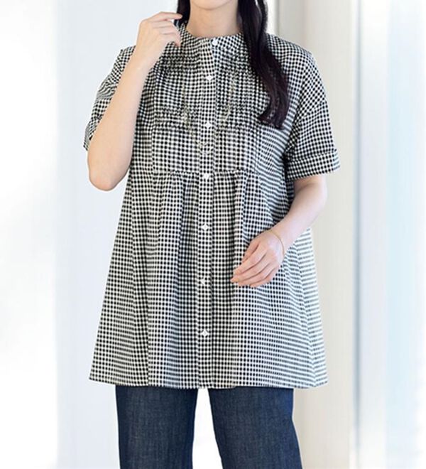 ルフラン（ルフラン）の「【２色組】汗ばむ季節の涼かわブラウス（ブラウス）」｜詳細画像