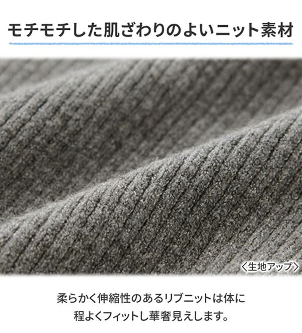 GeeRA（ジーラ）の「レイヤード風ヘンリーネックリブニットトップス（ニット・セーター）」｜詳細画像