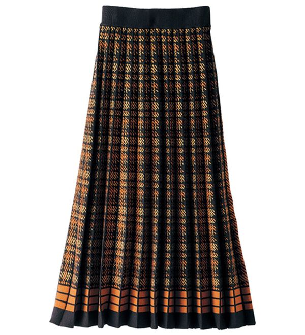 BELLUNA（ベルーナ）の「ジャカードニットプリーツスカート（ロングスカート）」｜詳細画像