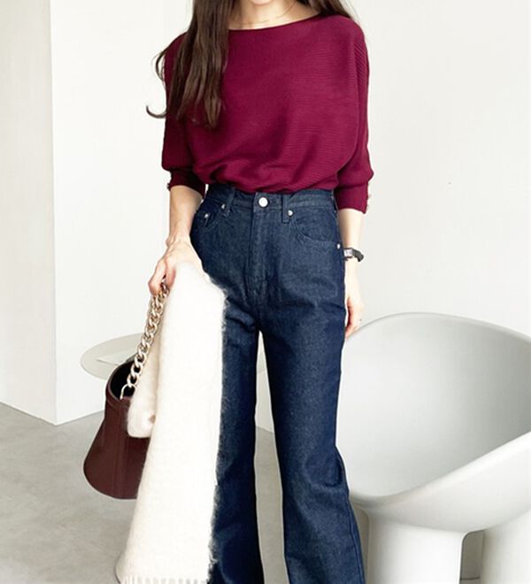 GeeRA（ジーラ）の「袖ボタン付ドルマンニットトップス（ニット・セーター）」｜詳細画像