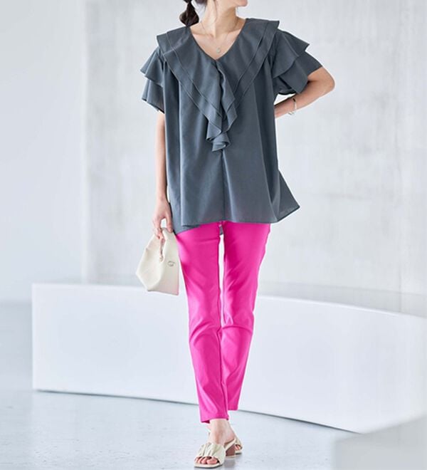 RANAN（ラナン）の「【4つの機能付】美脚アンクルパンツ（フルレングスパンツ）」｜詳細画像