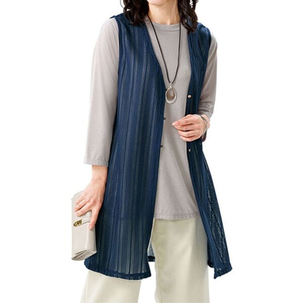 ルフラン（ルフラン）の「さらり夏素材ベスト＆チュニックアンサンブル（アンサンブル）」｜詳細画像