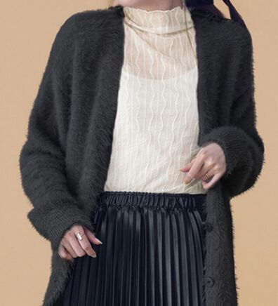 BELLUNA（ベルーナ）の「ふんわりシャギー素材ニットカーディガン（ニットカーディガン）」