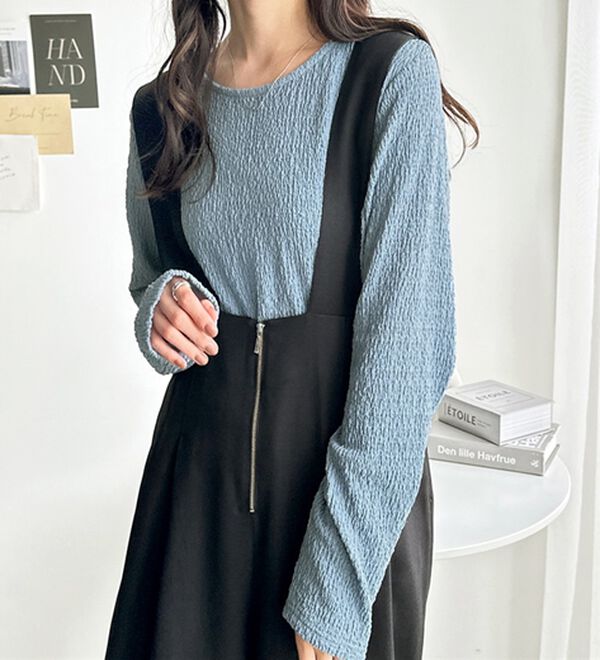 GeeRA（ジーラ）の「クルーネックジャガードプルオーバー（カットソー）」｜詳細画像