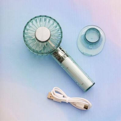 iellio（イエリオ）の「冷却プレート付クリアファン＜ハンディファン・ハンディ扇風機＞（扇風機・サーキュレーター）」