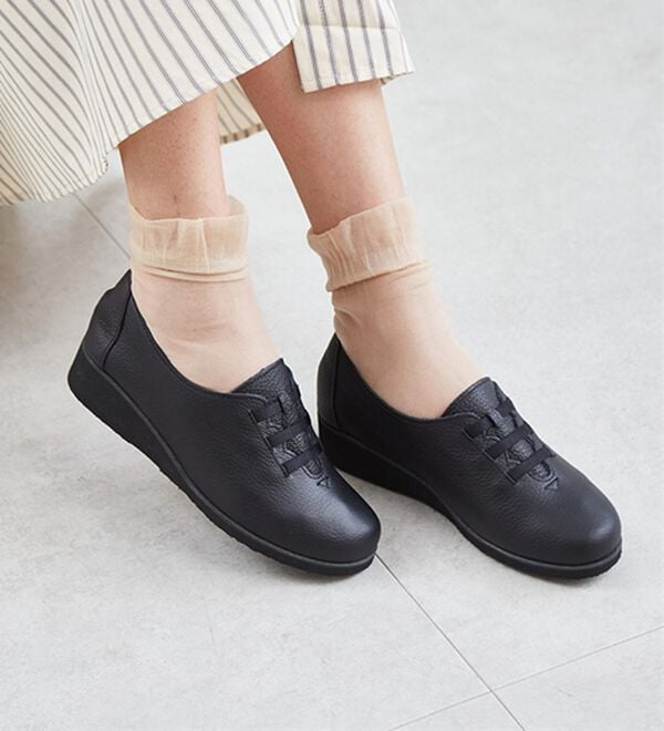 ルフラン（ルフラン）の「＜フィグリーノ＞ソフトレザーのサテンゴムシューズ（フラットシューズ）」｜詳細画像