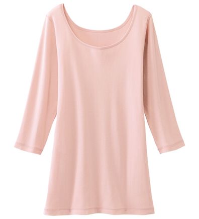 「素肌よろこぶオーガニックコットン７分袖（肌着・インナーウェア）」