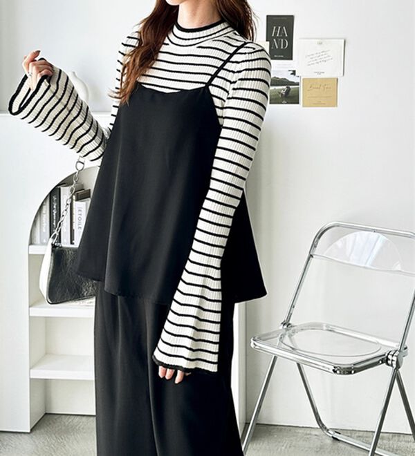 GeeRA（ジーラ）の「セットアップ風キャミソールサロペット（オールインワン）」｜詳細画像