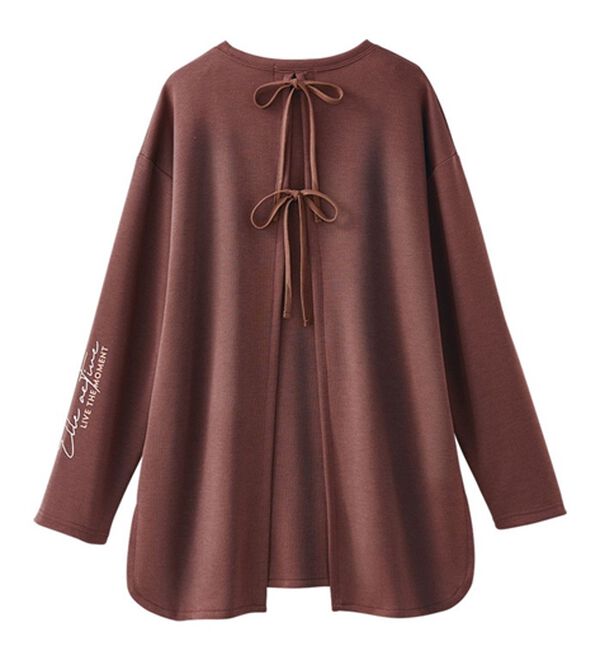 BELLUNA（ベルーナ）の「＜ＥＬＬＥ　Ａｃｔｉｖｅ＞バックリボンロゴチュニック（チュニック）」｜詳細画像