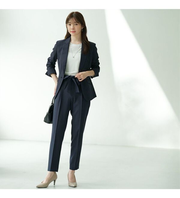 GeeRA（ジーラ）の「【2点セット】選べるボトム！洗えて型くずれしないパンツスーツセット（パンツスーツ）」｜詳細画像