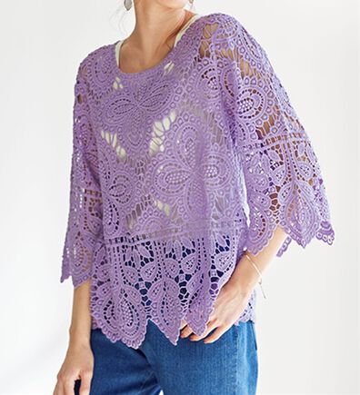 BELLUNA（ベルーナ）の「この夏欲しい！クロシェ風ブラウス（ブラウス）」