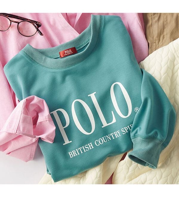 BELLUNA（ベルーナ）の「【ＰＯＬＯ　ＢＣＳ】ミニ裏毛素材デザイントップス（カットソー）」｜詳細画像