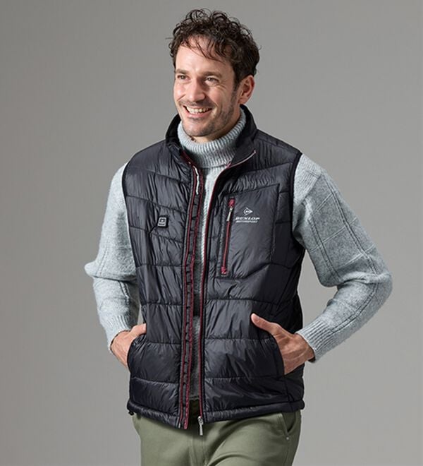 「＜ダンロップ・モータースポーツ＞秒・暖（すぐにあったか）ヒーター付ベスト（メンズベスト）」｜詳細画像