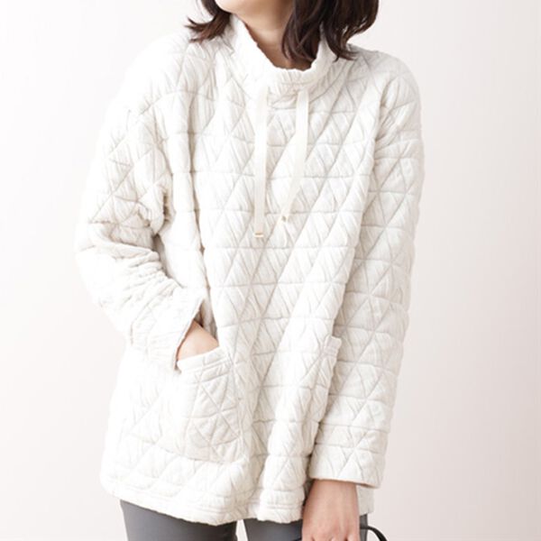 BELLUNA（ベルーナ）の「カットキルト素材チュニック（チュニック）」｜アイボリー